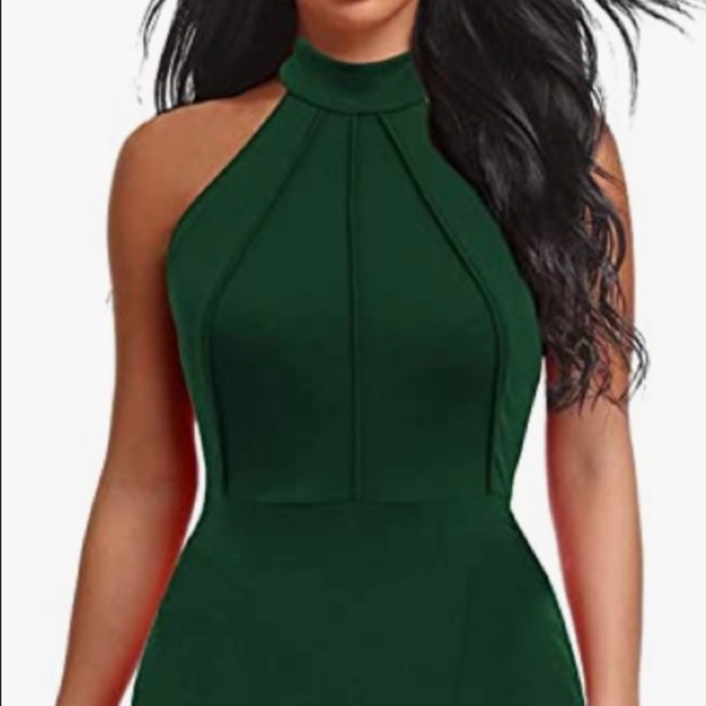 A long green dress
